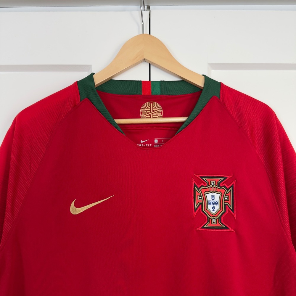 Mens Nike Portugal Soccer Jersey Large Red 2018 World Cup Dri-Fit